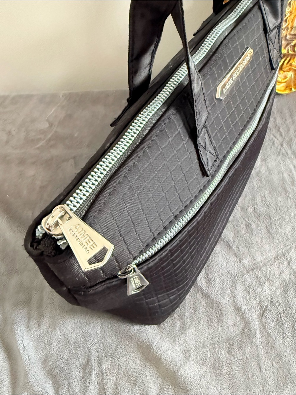 Aimee Kestenberg Black Quilted Nylon Tote - Picture 2 of 4